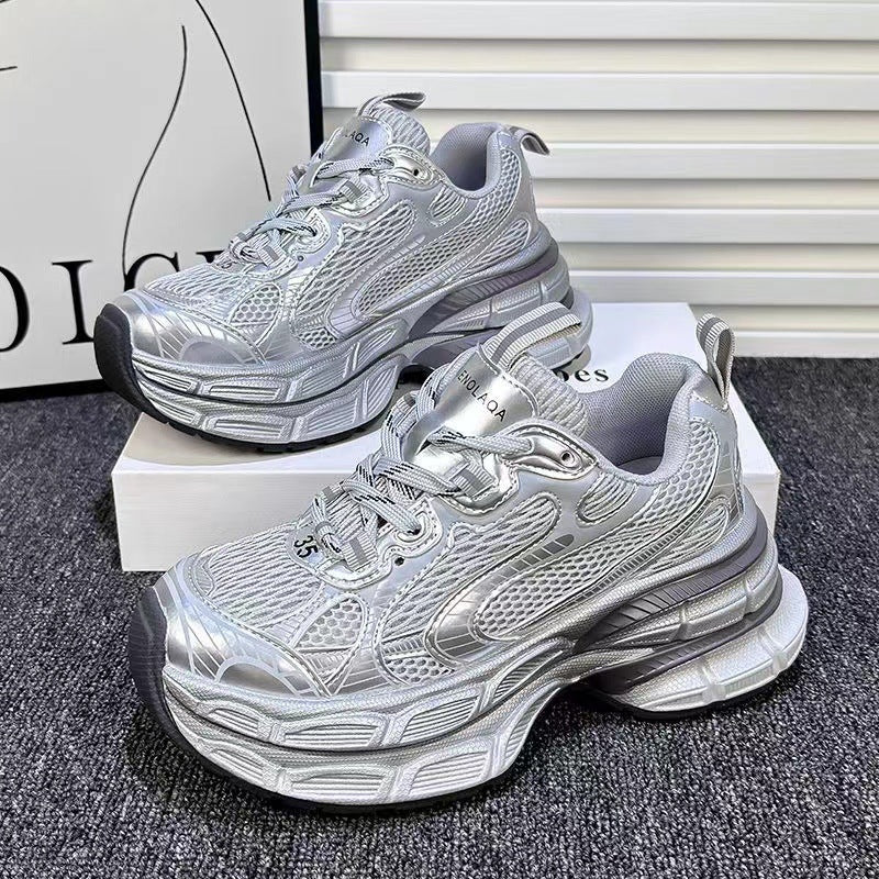 Damen Sneaker Sportlich Reflektierend Bequem ist bereits ein guter