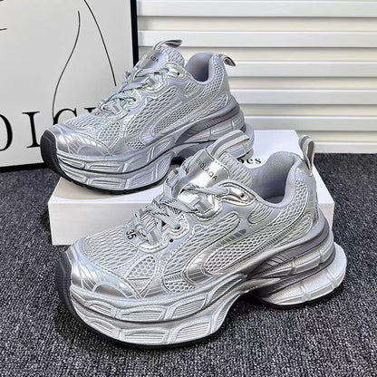 Damen Sneaker Sportlich Reflektierend Bequem ist bereits ein guter