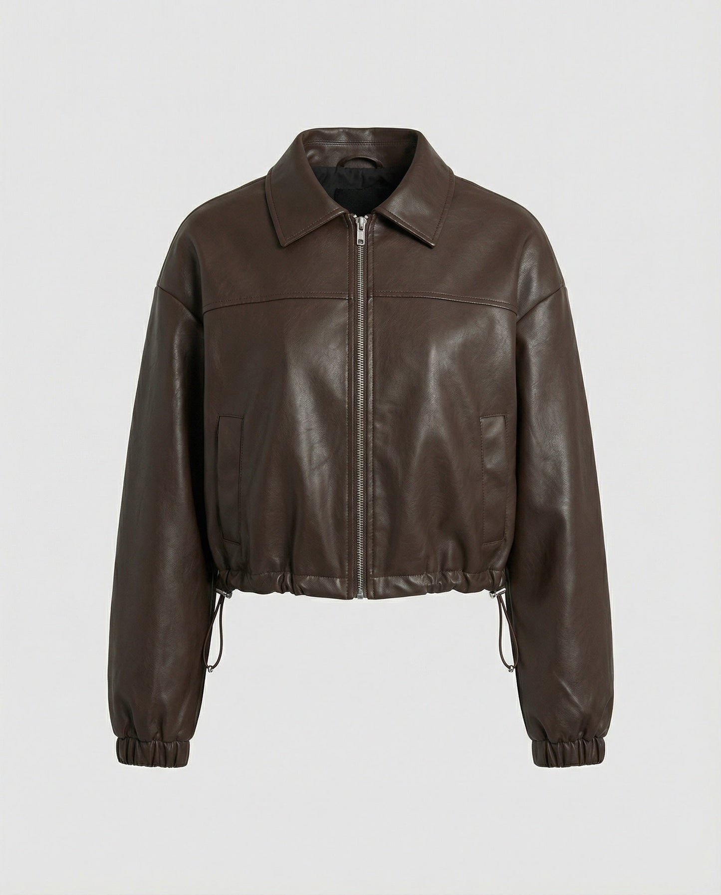 Damen Kurzjacke mit Kapuze und Kordelzug