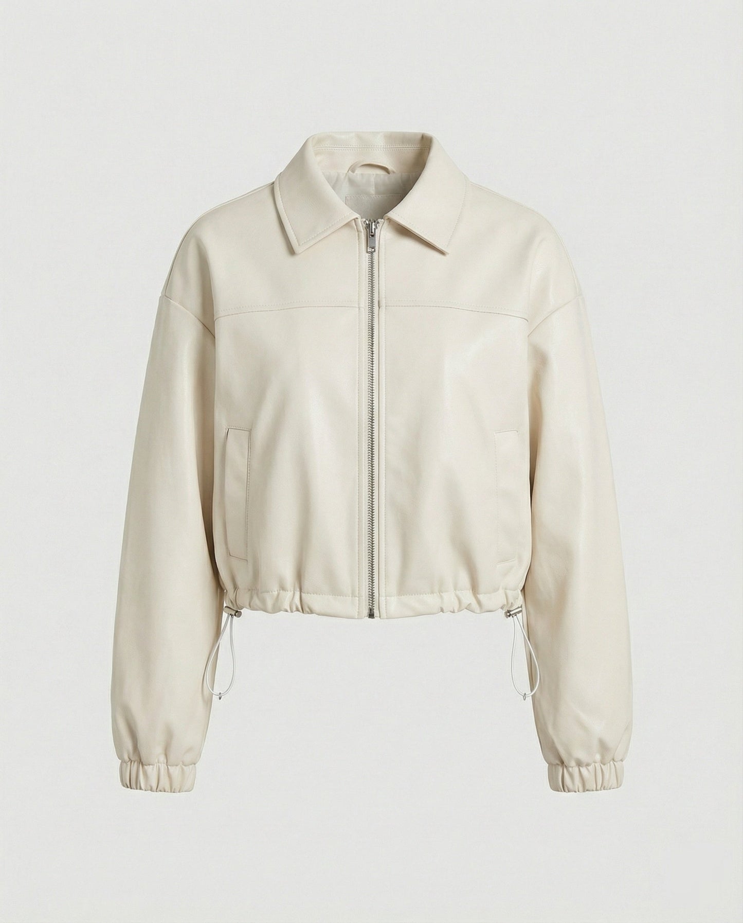 Damen Kurzjacke mit Kapuze und Kordelzug
