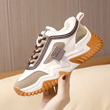 Damen Sneaker Sportlich Chunky Rutschfeste Sohle