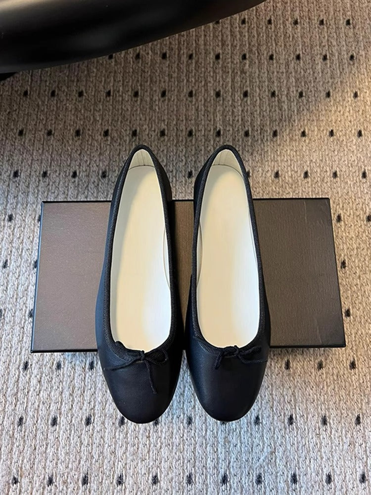 Damen Ballerinas mit Schleifen Detail Komfortabel