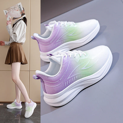 Damen Sneaker Leicht Sportlich Dämpfung Weiß - Norvielle