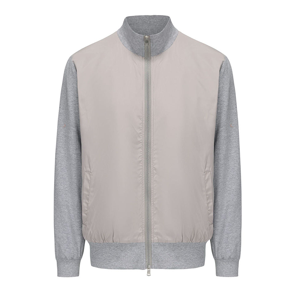 Herren Slim Fit Sommerjacke Lässig Reißverschluss Taschen