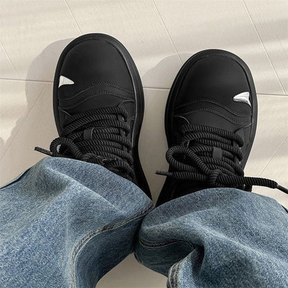 Damen Sneaker Hochmodisch Dicksohlige Dekoriert