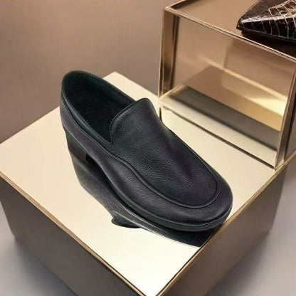 Damen Ledermokassins Rutschfeste Sohle Elegantes Design