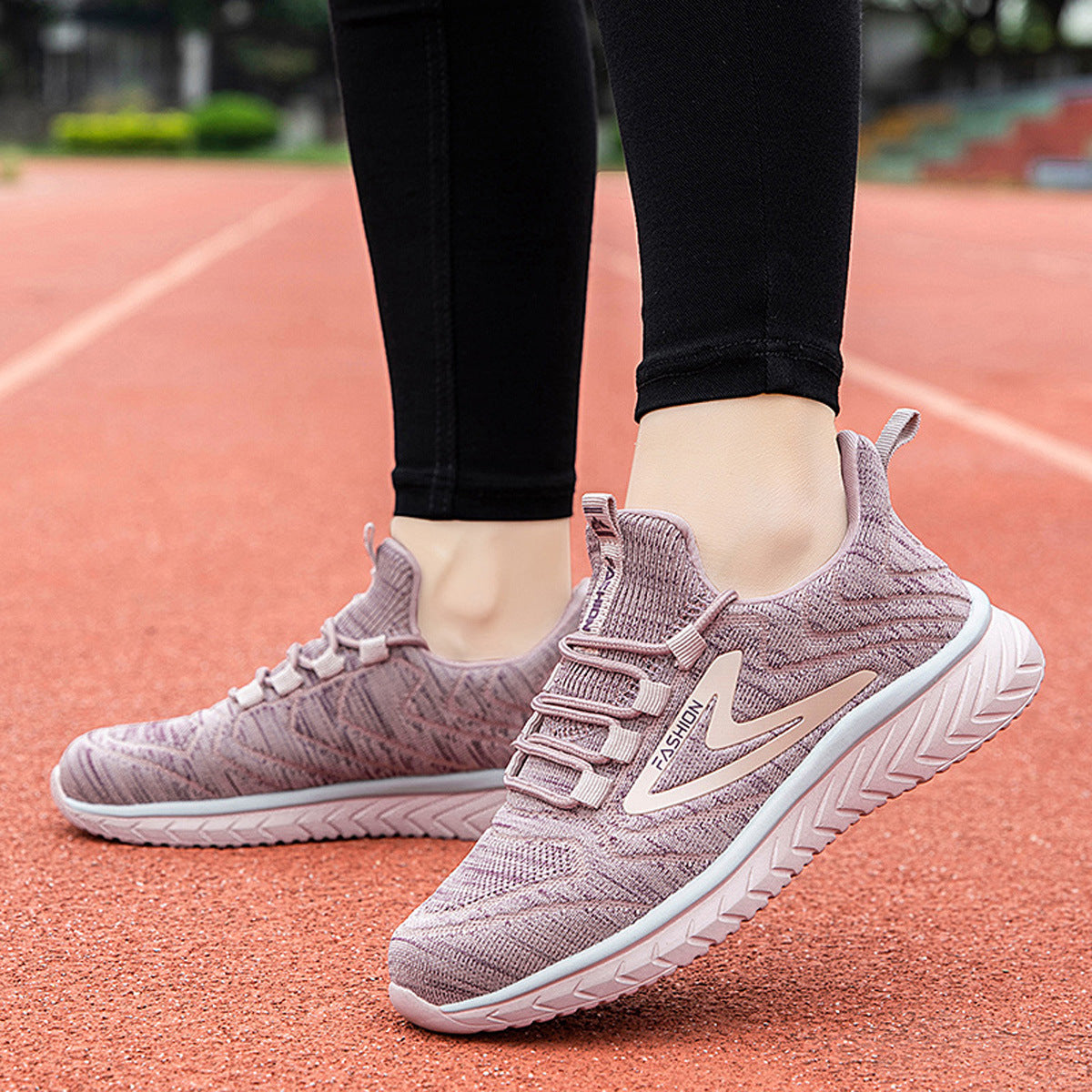 Damen Laufschuhe Leicht Atmungsaktives Mesh Schnellschnürsystem