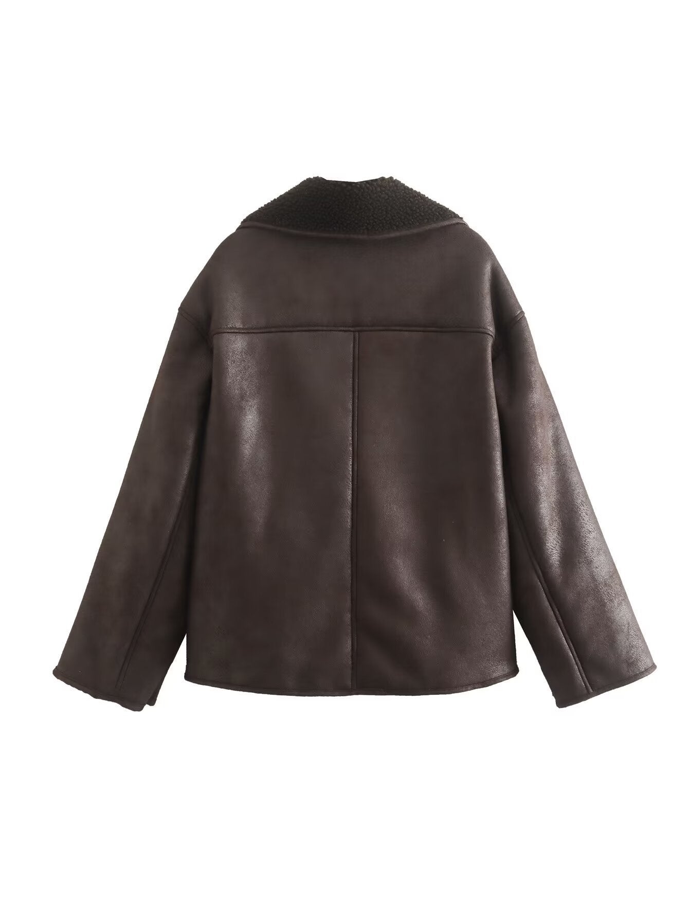 Velourslederjacke Damen Fleecefutter