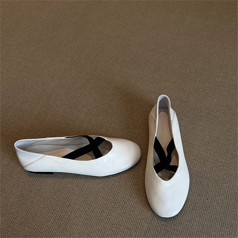 Damen Ballerinas Elastisch Weiches Innenfutter Bequem