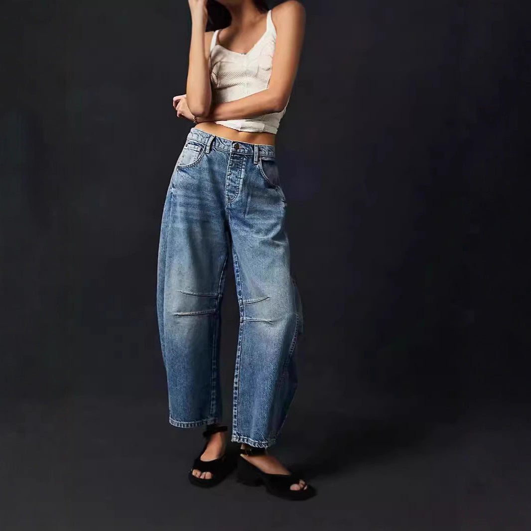 Damen Jeanshose Weite Bein Lässig Casual ist bereits gut, aber ich