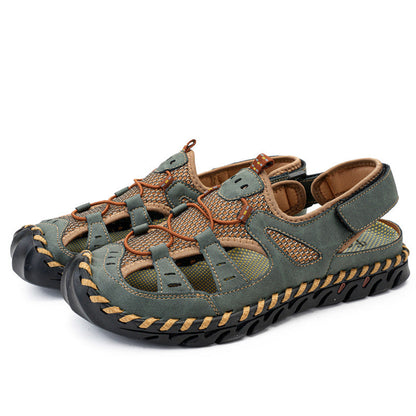 Damen Leder-Sandalen Sportlich Atmungsaktiv Rutschfest