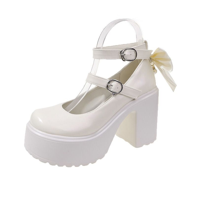 Damen Pumps mit Riemchen und Schnalle Elegante Hochhackige Schuhe
