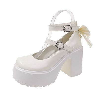 Damen Pumps mit Riemchen und Schnalle Elegante Hochhackige Schuhe