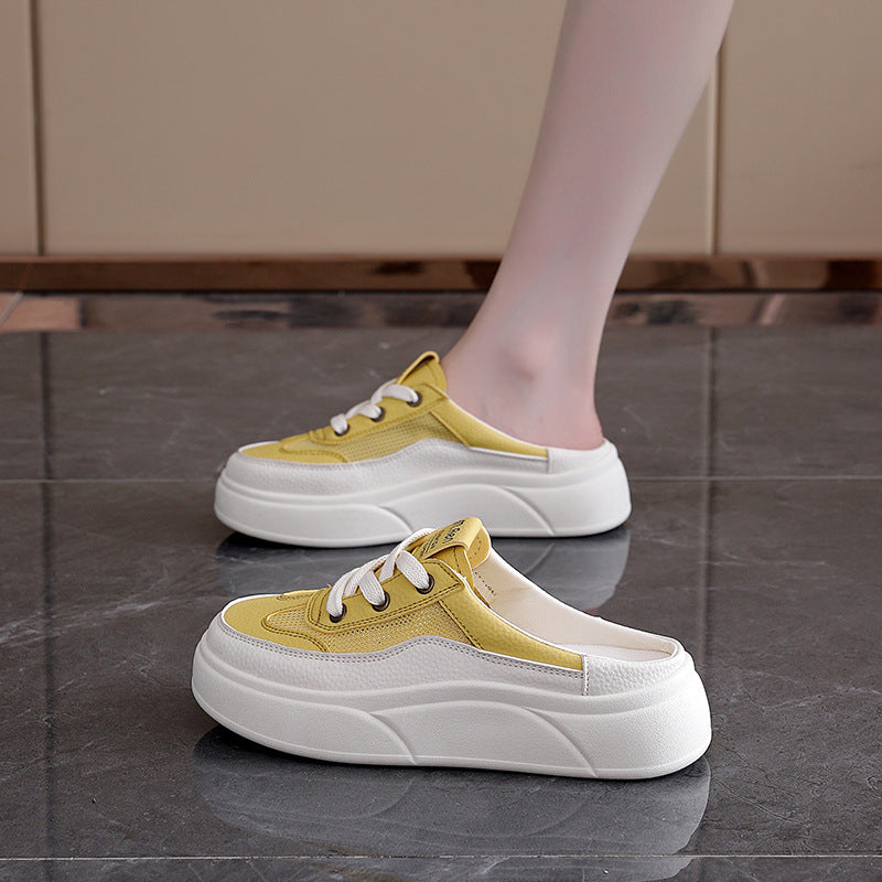 Damen Sneaker Bequem Elastisch Dicke Sohlen