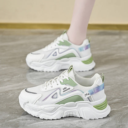 Damen Sneaker Sportlich Chunky Atmungsaktives Mesh Stabile Sohle