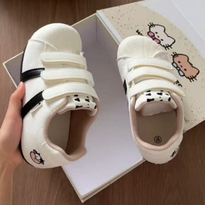 Damen Sportschuhe Mädchen Klettverschluss Farbenfroh