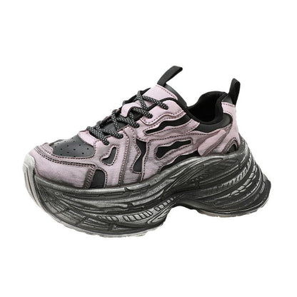 Damen Sneaker Bequem Elastisch Weite Passform