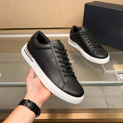 Damen Sneaker Leder Schwarz Sportlich Elegant - Norvielle