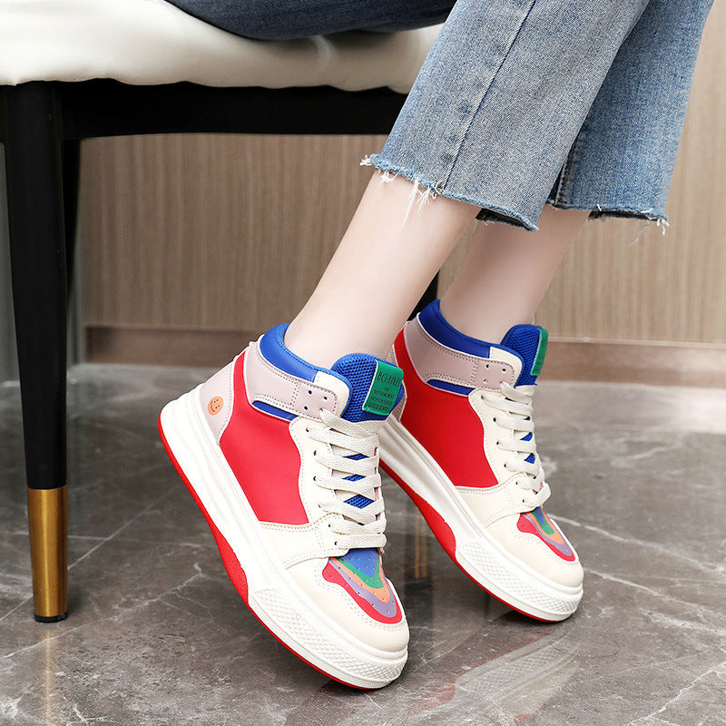 Damen High- Sneaker Atmungsaktives Mesh Bunt