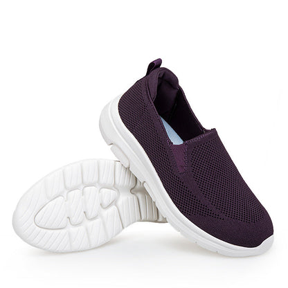 Damen Slip-On Sneaker Atmungsaktives Mesh e Fitnessschuhe