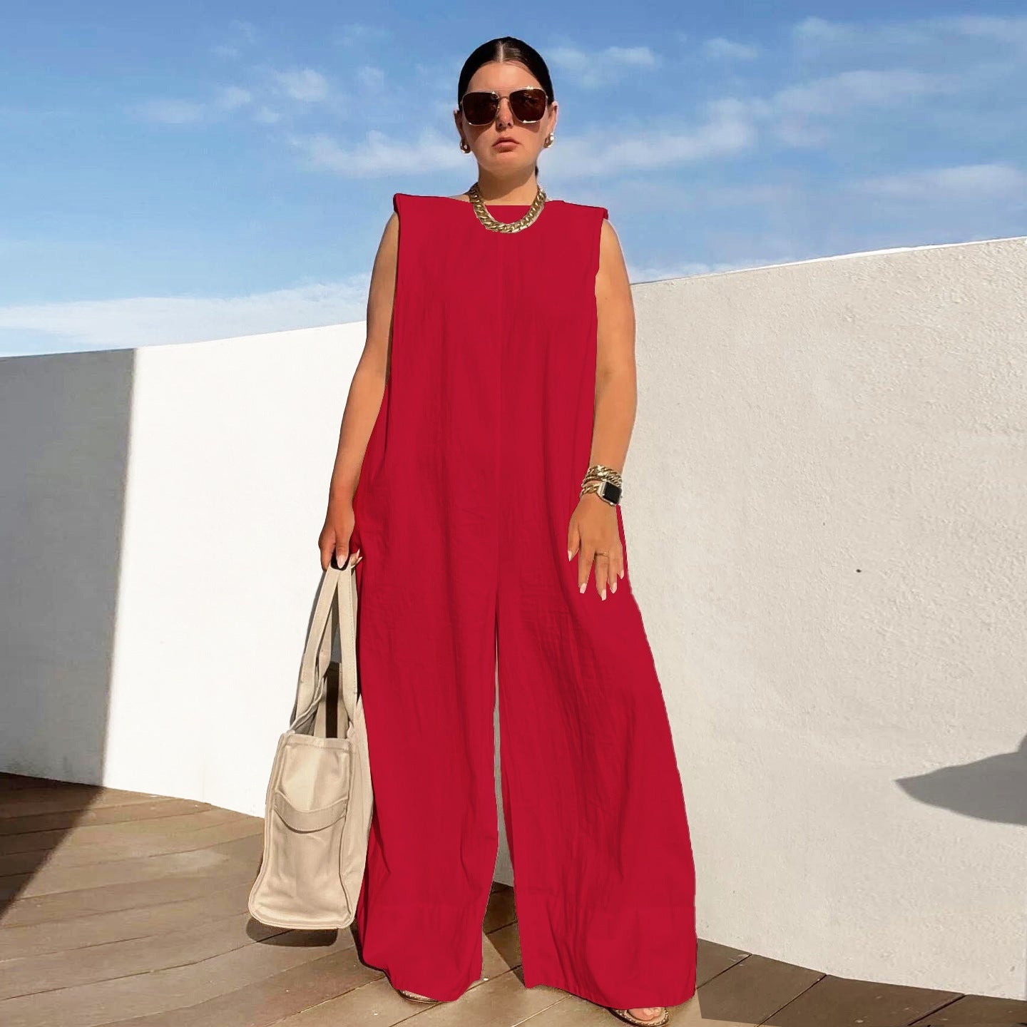 Damen Jumpsuit mit Kapuze und tiefem Rücken Schwarz - Norvielle