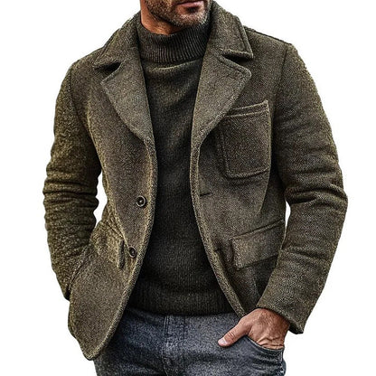 Herren Jacke Strukturiert Mit Taschen