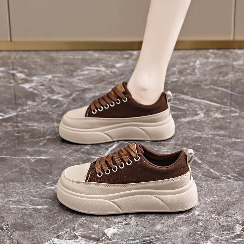 Damen Hochplateau Sneaker Chunky Bequem