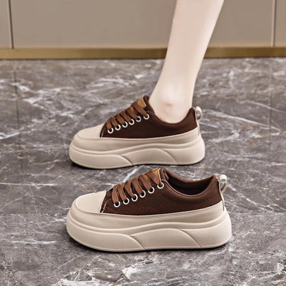 Damen Hochplateau Sneaker Chunky Bequem