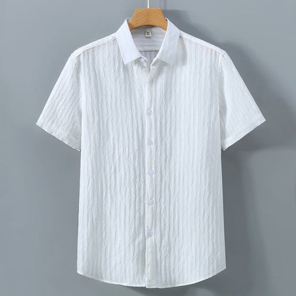 Herren Business Hemd Elegantes Baumwolle Weiß - Norvielle