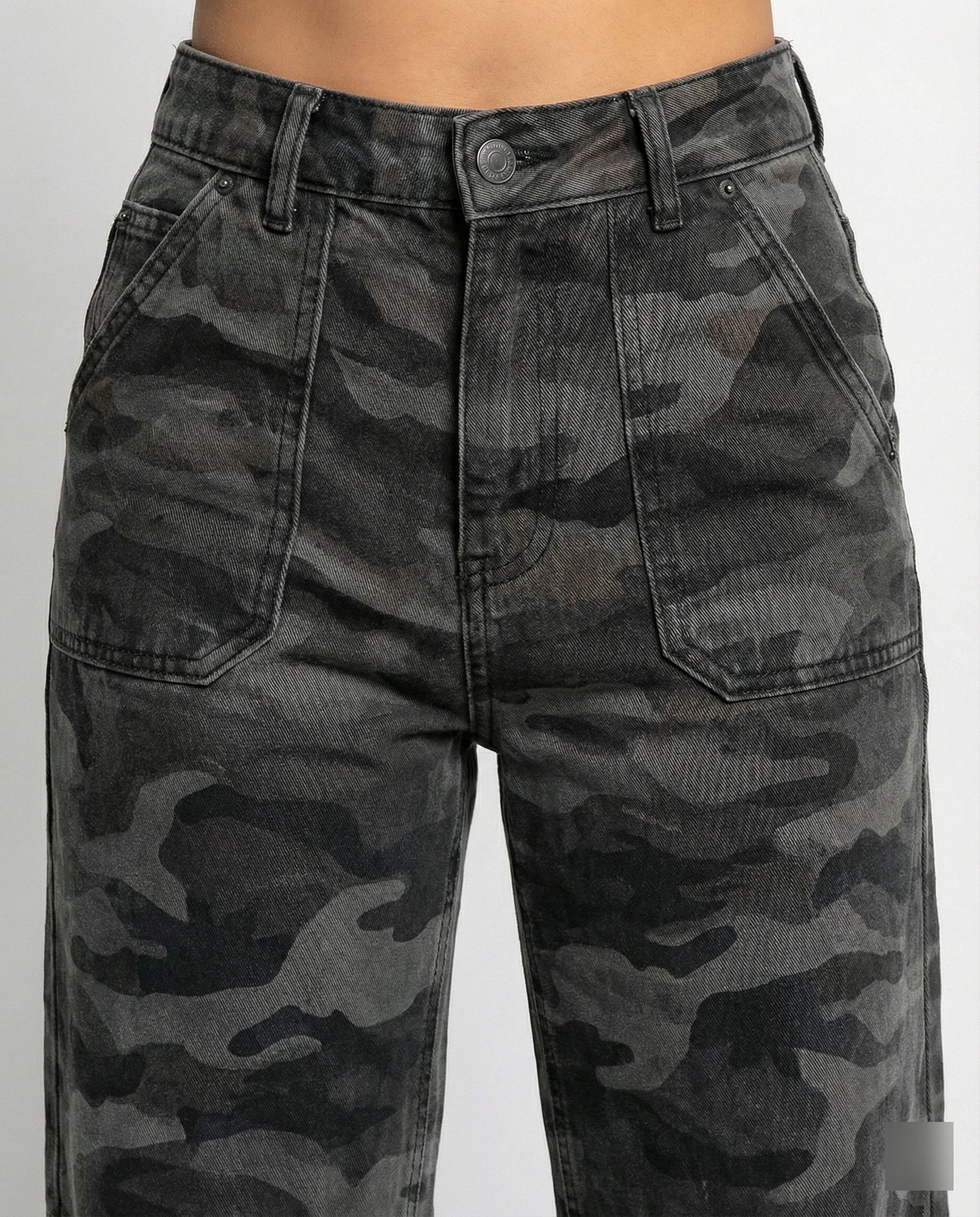 Damen Palazzo-Hose Camouflage Größe XL Hochwand