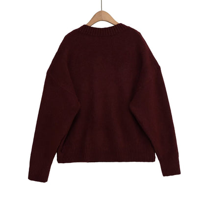 Damen Strickpullover V-Ausschnitt Glamour Stil