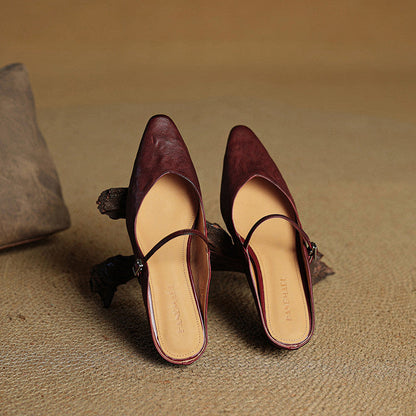 Damen Leder-Slipper Echtleder Bequem