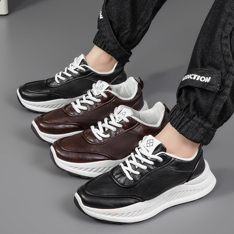 Damen Sneaker Leder Weich Dämpfung Bequem