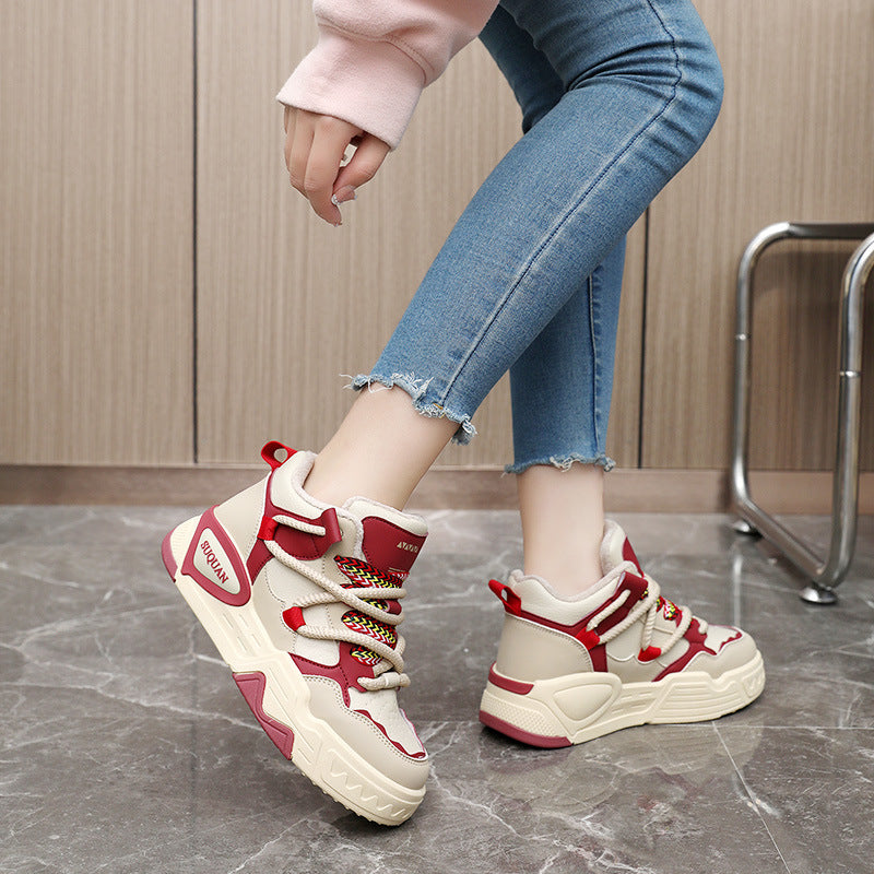 Damen High- Sneaker Bequem Mit Dämpfung
