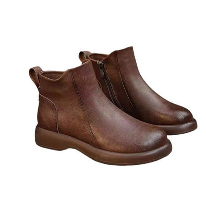 Damen Stiefeletten Elegante Rutschfeste Reißverschluss