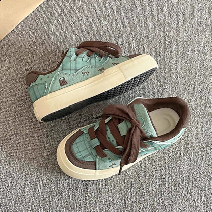 Damen Sneaker Tiermuster Bequem