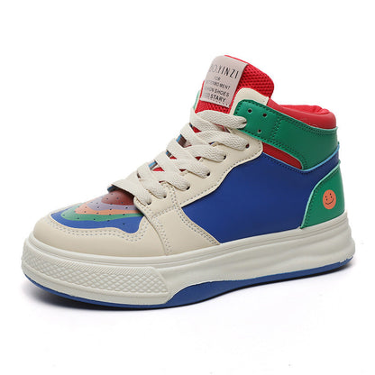 Damen High- Sneaker Atmungsaktives Mesh Bunt