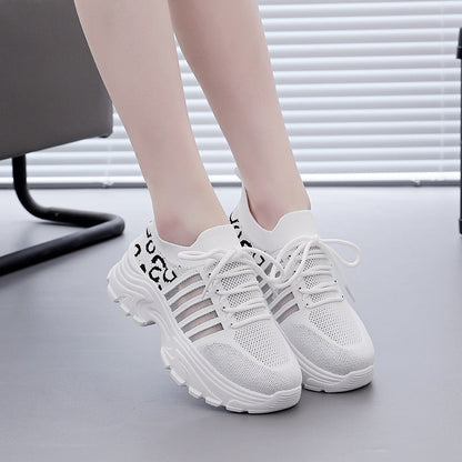Damen Sneaker Leopardenmuster Komfortabel Sportlich