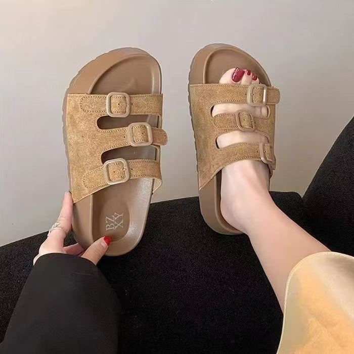 Damen Clogs Verstellbare Schnalle Bequem Schwarz - Norvielle