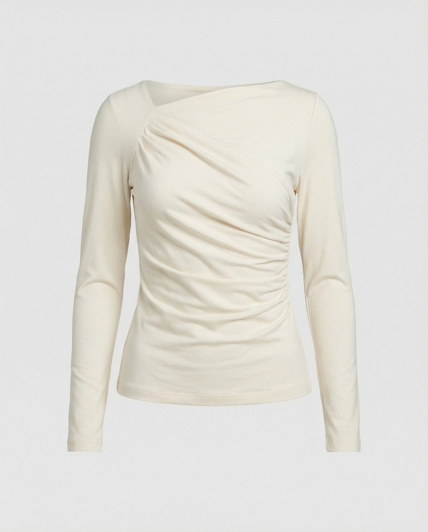 Damen Langarmshirt Rundhals Figurbetonung