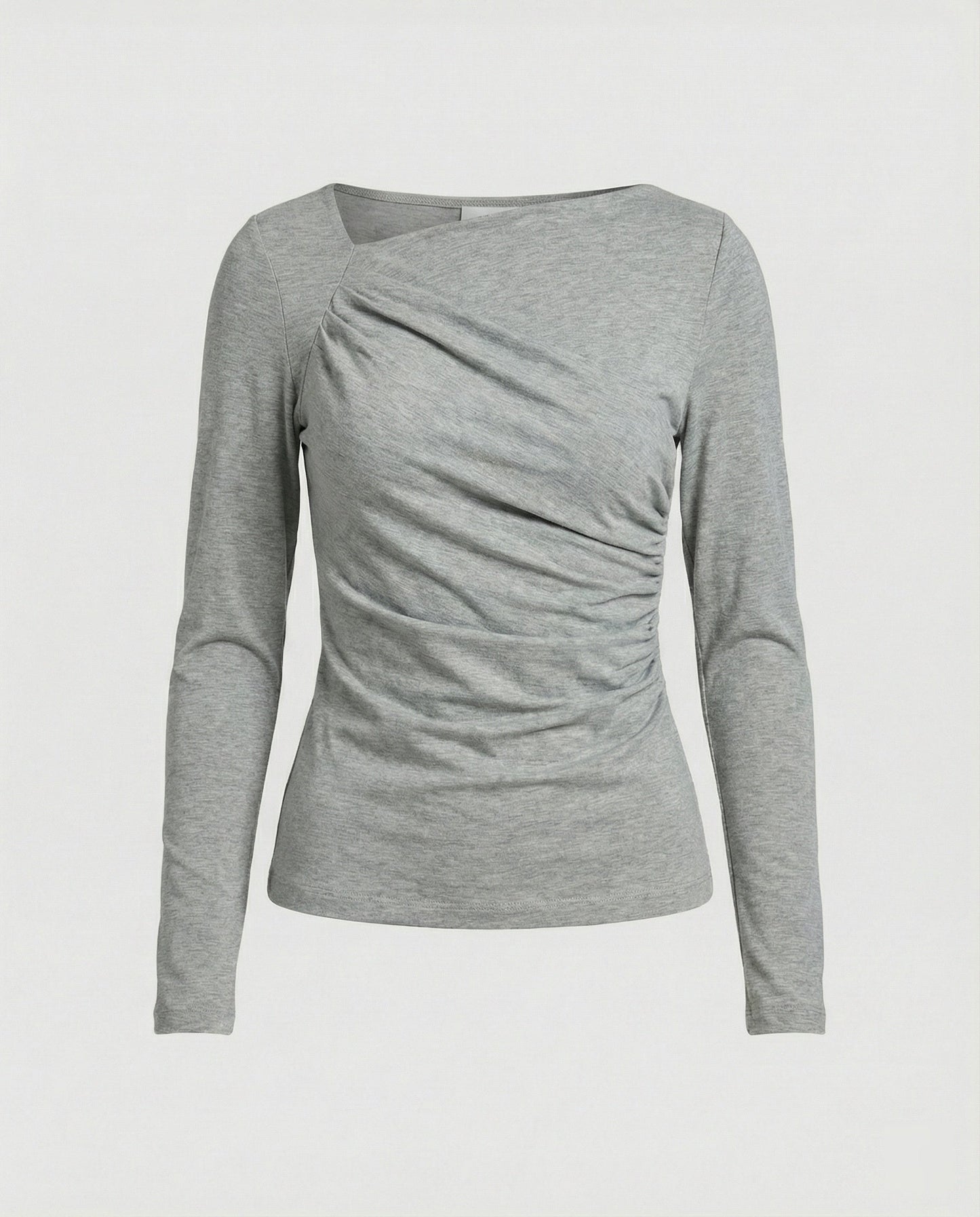Damen Langarmshirt Rundhals Figurbetonung
