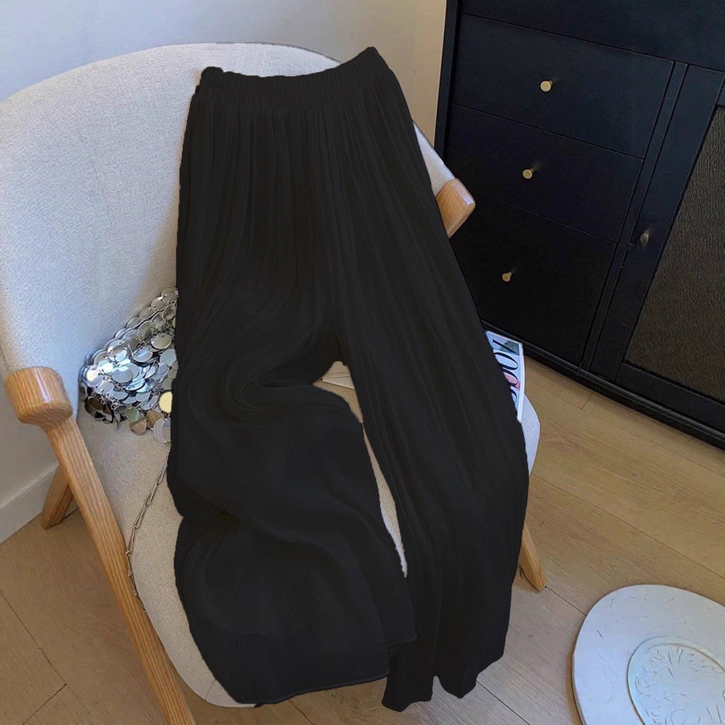 Damenhose Plissee Elastisch Bequem