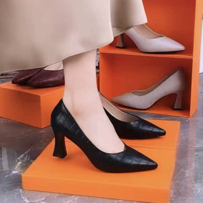 Damen Stilettos Elegante Pumps V-Ausschnitt Hochhackig