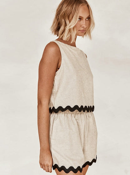 Damen Sommer-Set Tanktop und Shorts - Norvielle