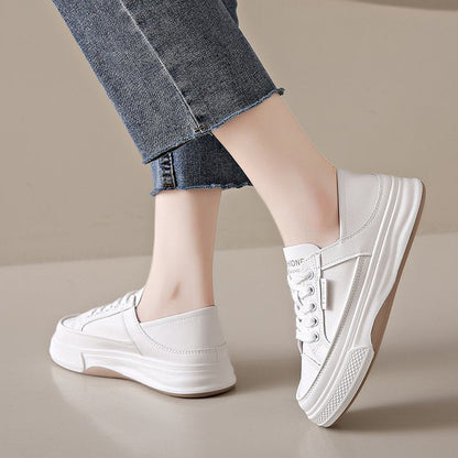 Damen Plattform Sneaker Atmungsaktives Material Bequem