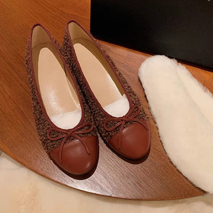 Damen Ballerinas Bequem Schnürsenkel Elegante Schleife - Norvielle