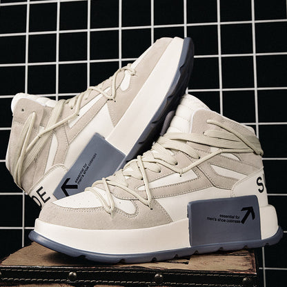 Herren High- Sneaker Sportlich Traktionssohle