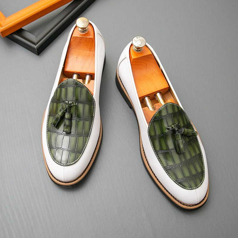 Damen Mokassins Leder Schuhe Elegantes Quasten-Design Braun - Norvielle