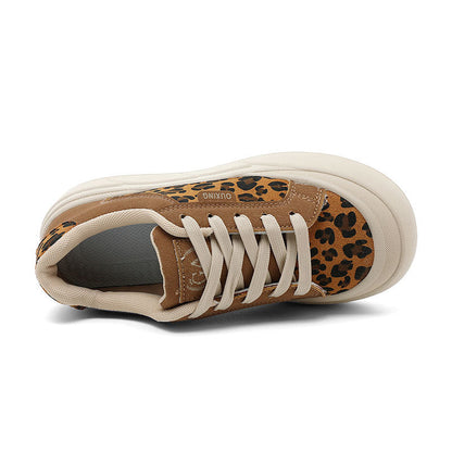 Damen Sneaker Leopardenmuster Chunky Bequem