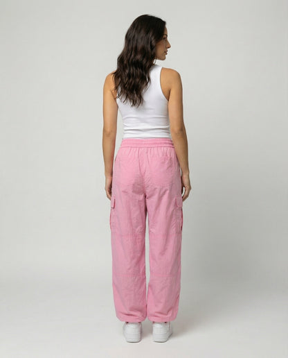 Damen Hochgeschnittene Cargohose Elastisch Bequem